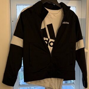 Adidas Black and White Sports Jacket with shirt